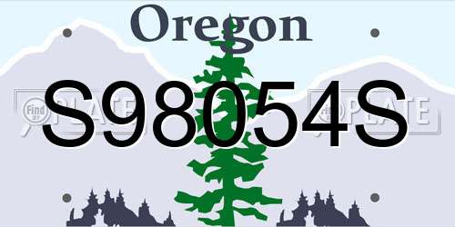 S98054S Oregon License Plate