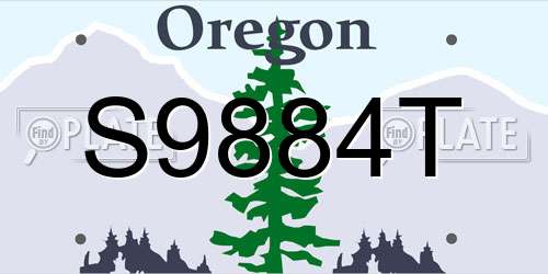 S9884T Oregon License Plate