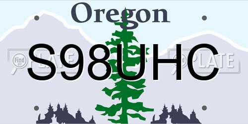S98UHC Oregon License Plate