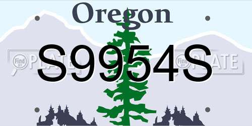 S9954S Oregon License Plate