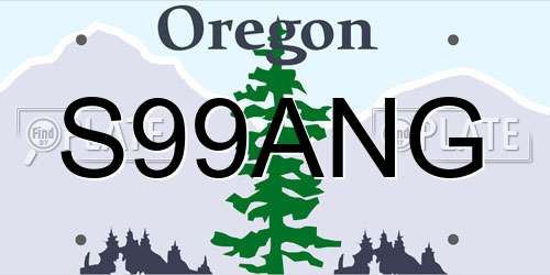 S99ANG Oregon License Plate