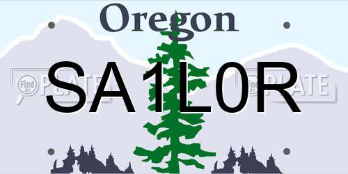 SA1L0R Oregon License Plate