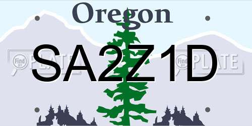 SA2Z1D Oregon License Plate