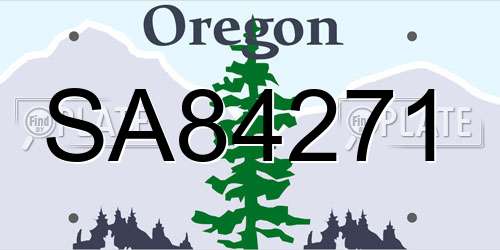 SA84271 Oregon License Plate