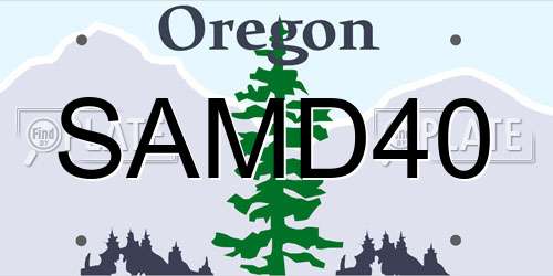 SAMD40 Oregon License Plate