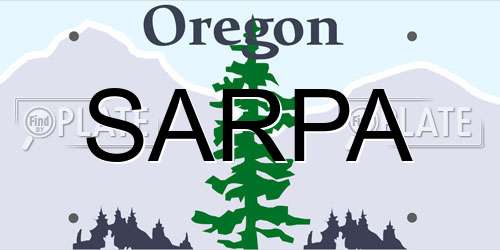 SARPA Oregon License Plate