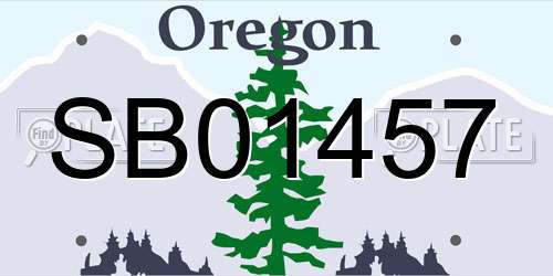 SB01457 Oregon License Plate