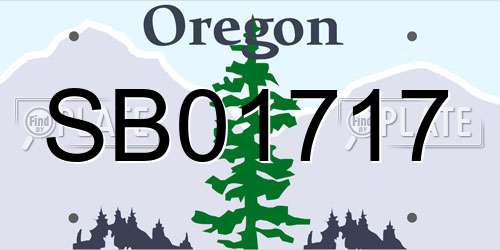 SB01717 Oregon License Plate