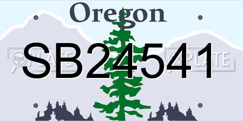 SB24541 Oregon License Plate
