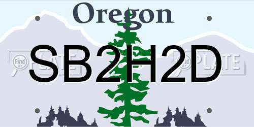SB2H2D Oregon License Plate
