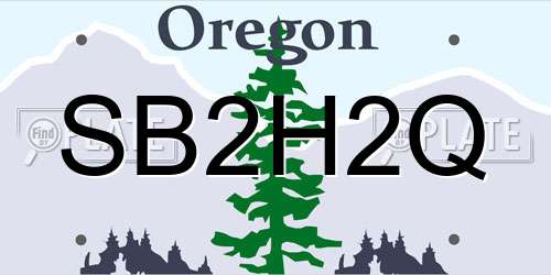 SB2H2Q Oregon License Plate