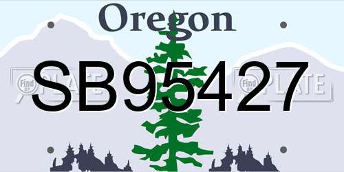 SB95427 Oregon License Plate