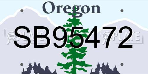 SB95472 Oregon License Plate