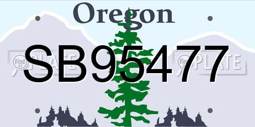 SB95477 Oregon License Plate