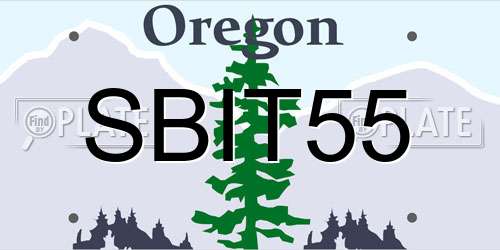 SBIT55 Oregon License Plate