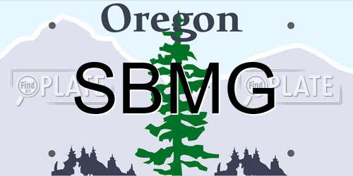 SBMG Oregon License Plate