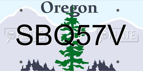 SBQ57V Oregon License Plate