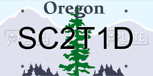 SC2T1D Oregon License Plate
