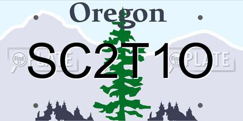 SC2T1O Oregon License Plate