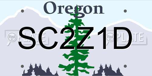 SC2Z1D Oregon License Plate