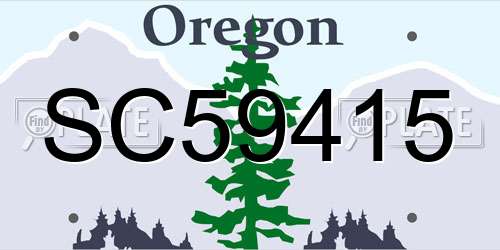 SC59415 Oregon License Plate