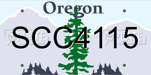 SCC4115 Oregon License Plate