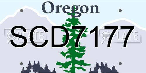 SCD7177 Oregon License Plate