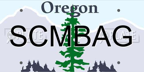 SCMBAG Oregon License Plate