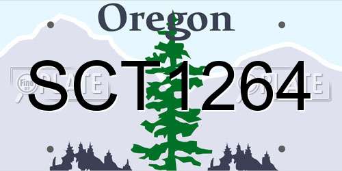 SCT1264 Oregon License Plate
