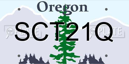 SCT21Q Oregon License Plate