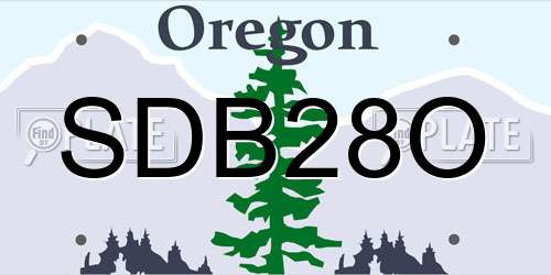 SDB28O Oregon License Plate