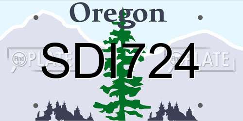 SDI724 Oregon License Plate