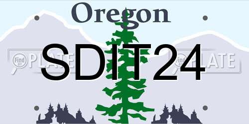 SDIT24 Oregon License Plate