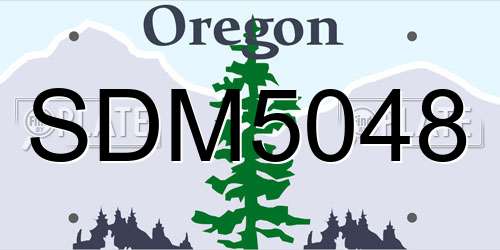 SDM5048 Oregon License Plate
