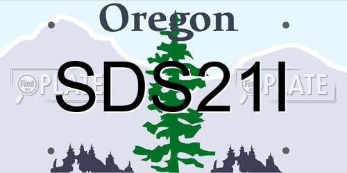 SDS21I Oregon License Plate