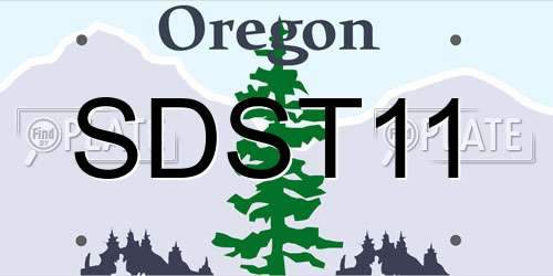 SDST11 Oregon License Plate