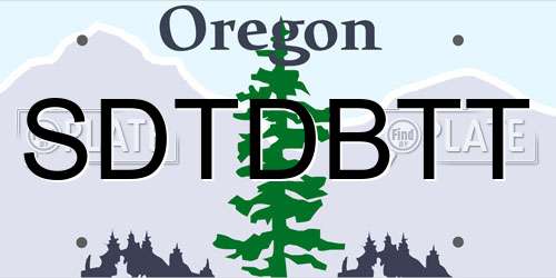 SDTDBTT Oregon License Plate