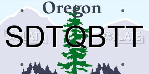 SDTQBTT Oregon License Plate