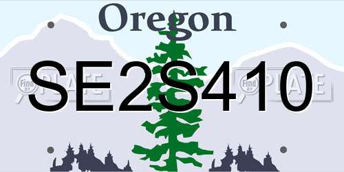 SE2S410 Oregon License Plate