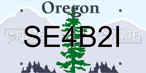 SE4B2I Oregon License Plate