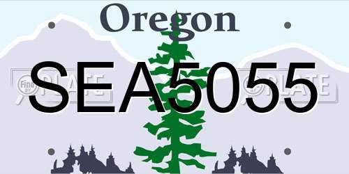 SEA5055 Oregon License Plate