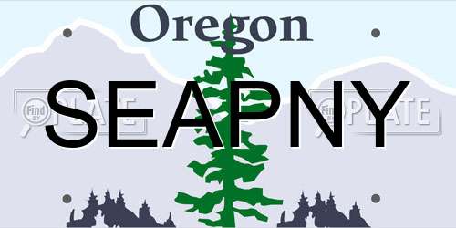 SEAPNY Oregon License Plate