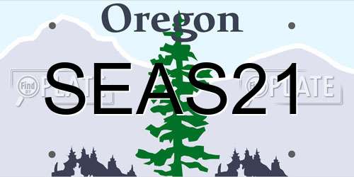 SEAS21 Oregon License Plate
