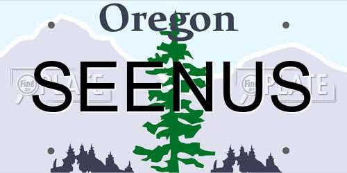 SEENUS Oregon License Plate