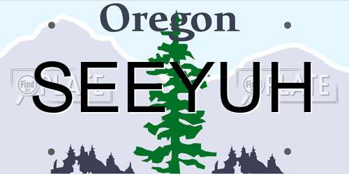 SEEYUH Oregon License Plate