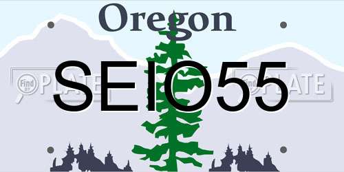 SEIO55 Oregon License Plate