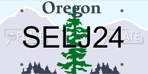 SELJ24 Oregon License Plate