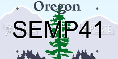 SEMP41 Oregon License Plate