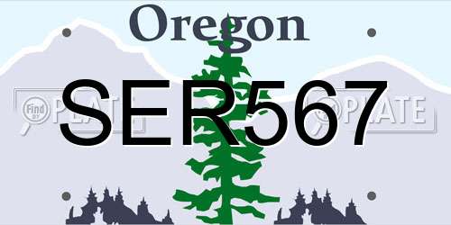 SER567 Oregon License Plate