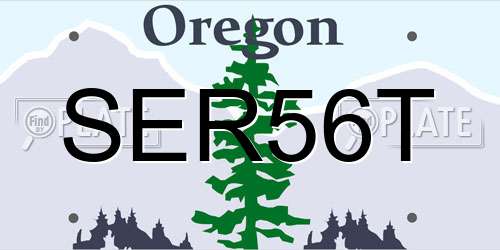 SER56T Oregon License Plate